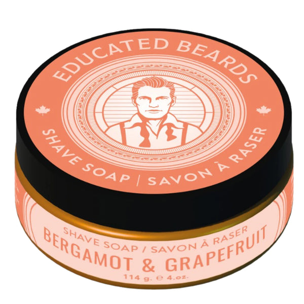 Educated Beards shaving soap bergamot and grapefruit