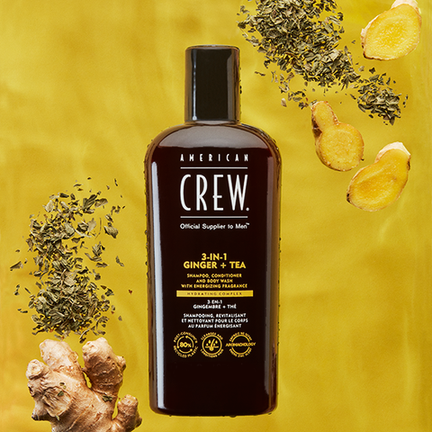 American Crew 3-in-1 Ginger and Tea shampoo, care and shower gel