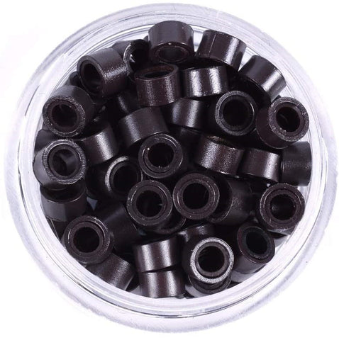 Loops extension dark brown rings with silicone
