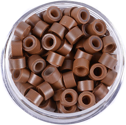 Loops extension light brown rings with silicone
