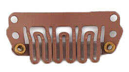 Petite clips brun pâle pour extensions à cheveux