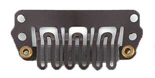 Clips brun foncé pour extensions à cheveux