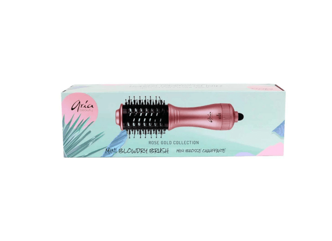 Aria mini brosse chauffante collection or rose