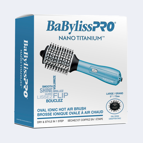 Babyliss Pro Nano Titanium brosse ionique ovale à air chaud