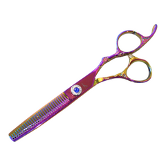 Tribal Scissor Ultra-cut thinning scissors in blue, pink and gold