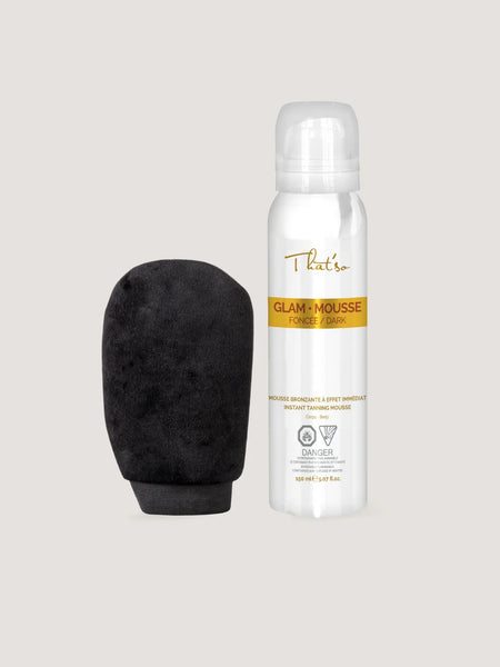 That'so Coffret Éclat Glam mousse foncée + gant de bronzage
