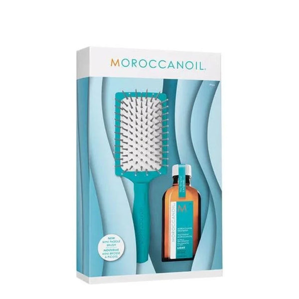 Moroccanoil Essentiels Nomades duo mini brosse à picots et traitement huile légère
