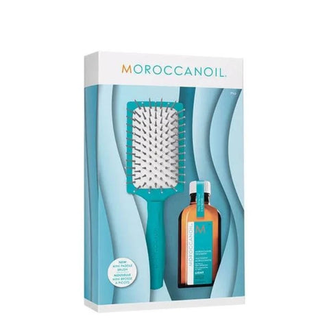 Moroccanoil Essentiels Nomades duo mini brosse à picots et traitement huile légère
