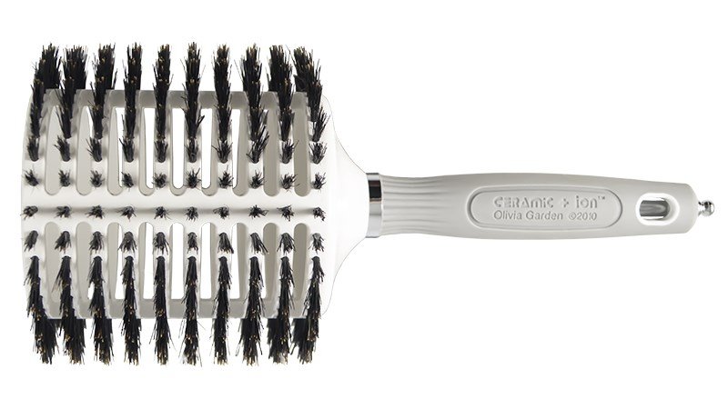 Olivia Garden Ceramic + Ion Turbo Vent brosse ronde 4 1/2 " en sanglier