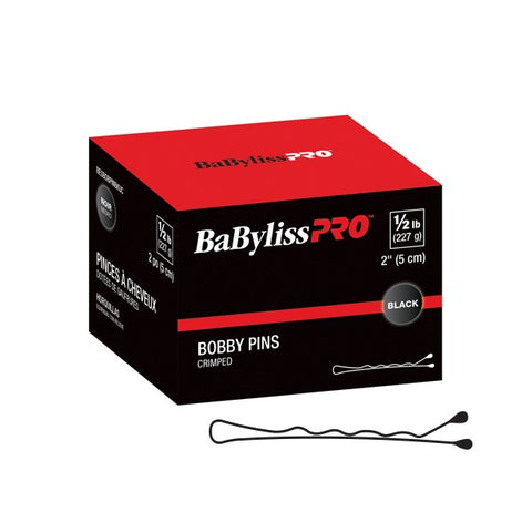 Babyliss Pro black bobby pins crimped