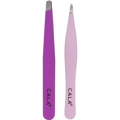 CALA duo de pinces à épiler mauve