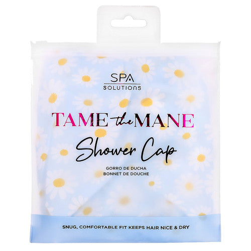 CALA Tame The Mane shower cap daisy design