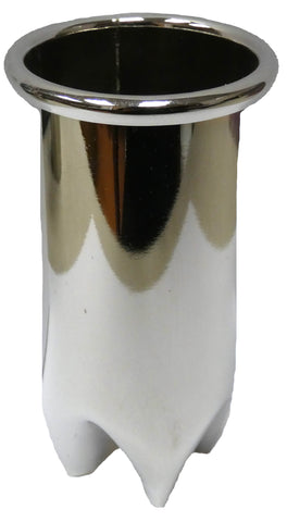 Insertion en métal fermé chromé 2"