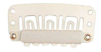 Beige clips for hair extensions